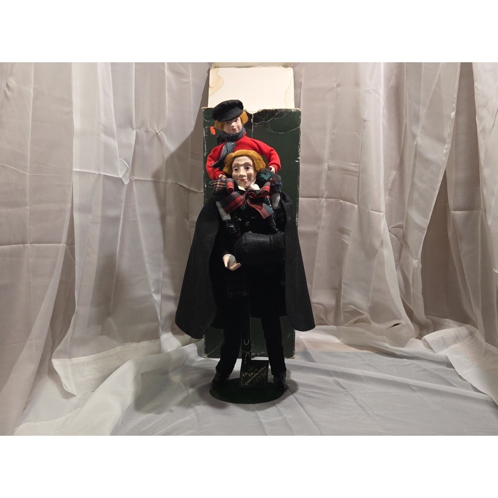 Dept 56 Bob Cratchit Tiny‎ Tim XMAS CAROL Collector's Series Porcelain Dolls Box